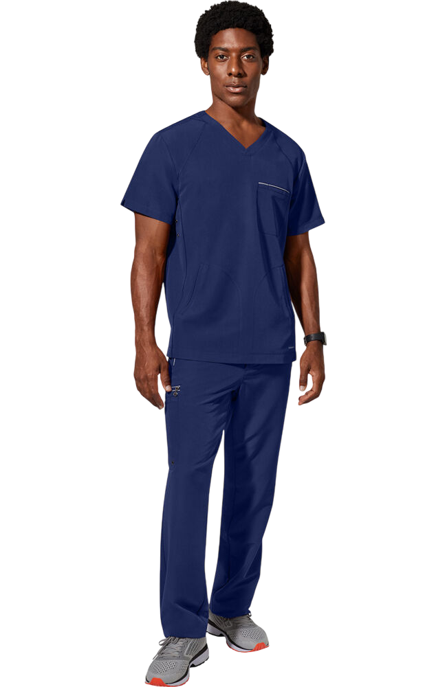 Men's Scrub Set: Steven V-Neck Top & Noah Cargo Pants