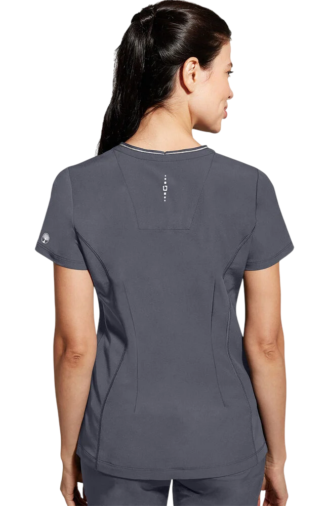 Women's Scrub Set: Sonia Zip Y-Neck Top & Nisha Knit Waistband Pant