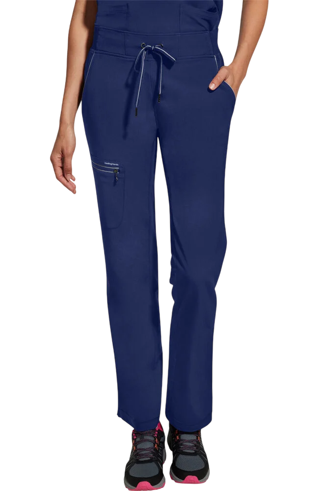 Women's Scrub Set: Sonia Zip Y-Neck Top & Nisha Knit Waistband Pant