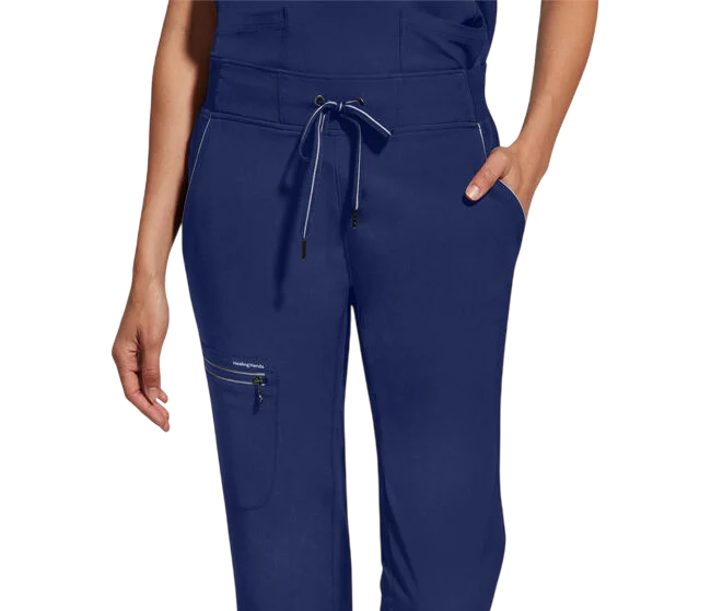 Women's Scrub Set: Sonia Zip Y-Neck Top & Nisha Knit Waistband Pant